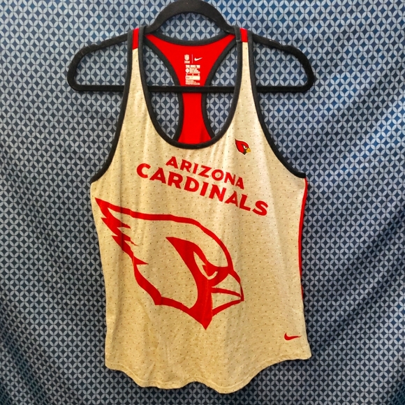 NFL Tops - NFL Team Apparel - Women's red and grey Arizona Cardinals tank top. Size - XL
